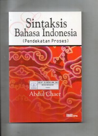 Image of Sintaksis Bahasa Indonesia (Pendekatan Proses)